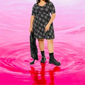 Torrid Black and White Halloween Dress 3X